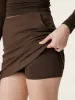 Mid Rise Pull-on A-line Skirt with Pockets sold by ogl move