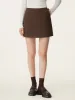 Mid Rise Pull-on A-line Skirt with Pockets sold by ogl move
