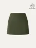 Mid Rise Pull-on A-line Skirt with Pockets sold by ogl move