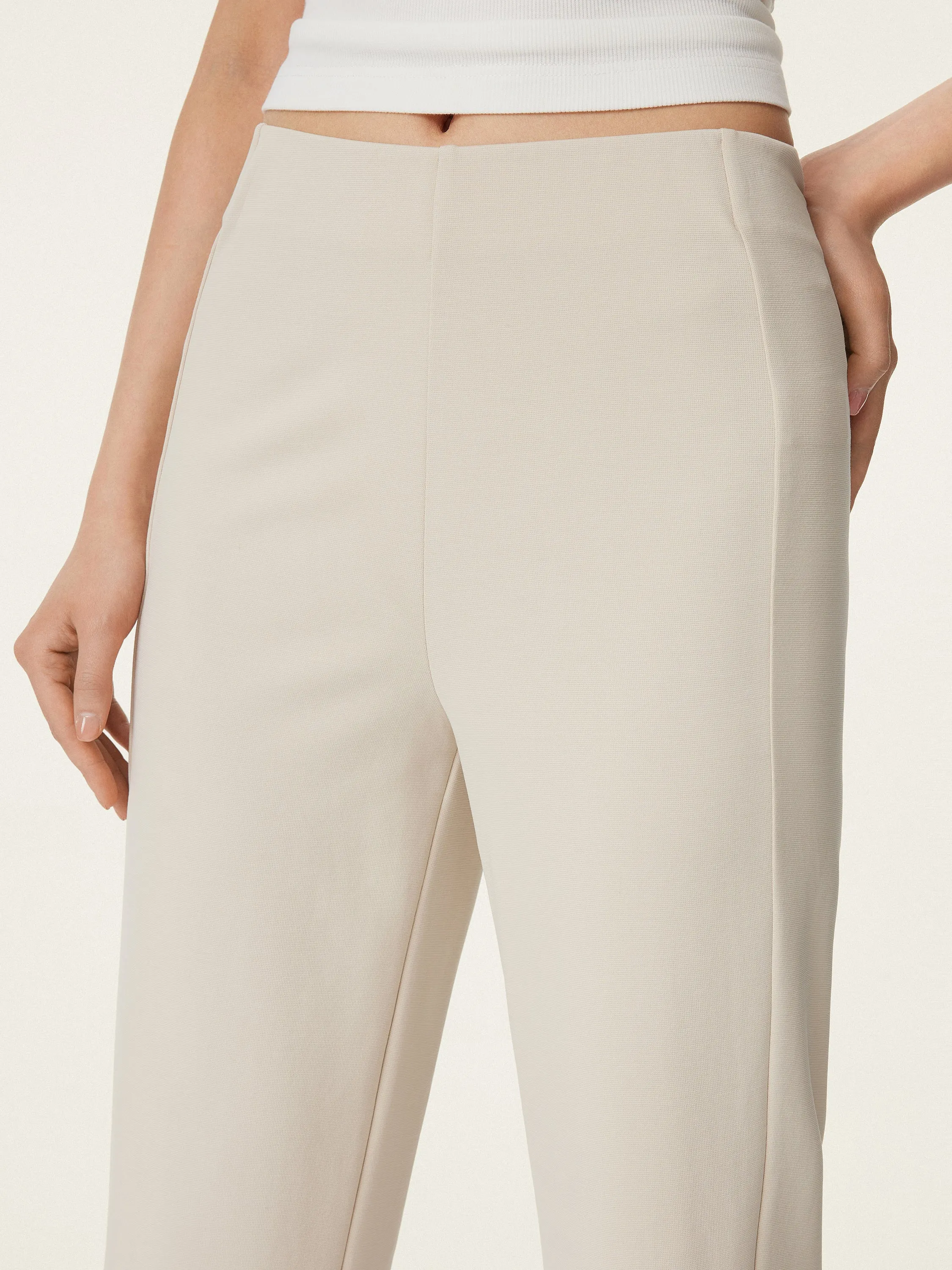 High Rise Pull-on Cropped Straight Leg Pant sold by ogl move product image thumbnail 3