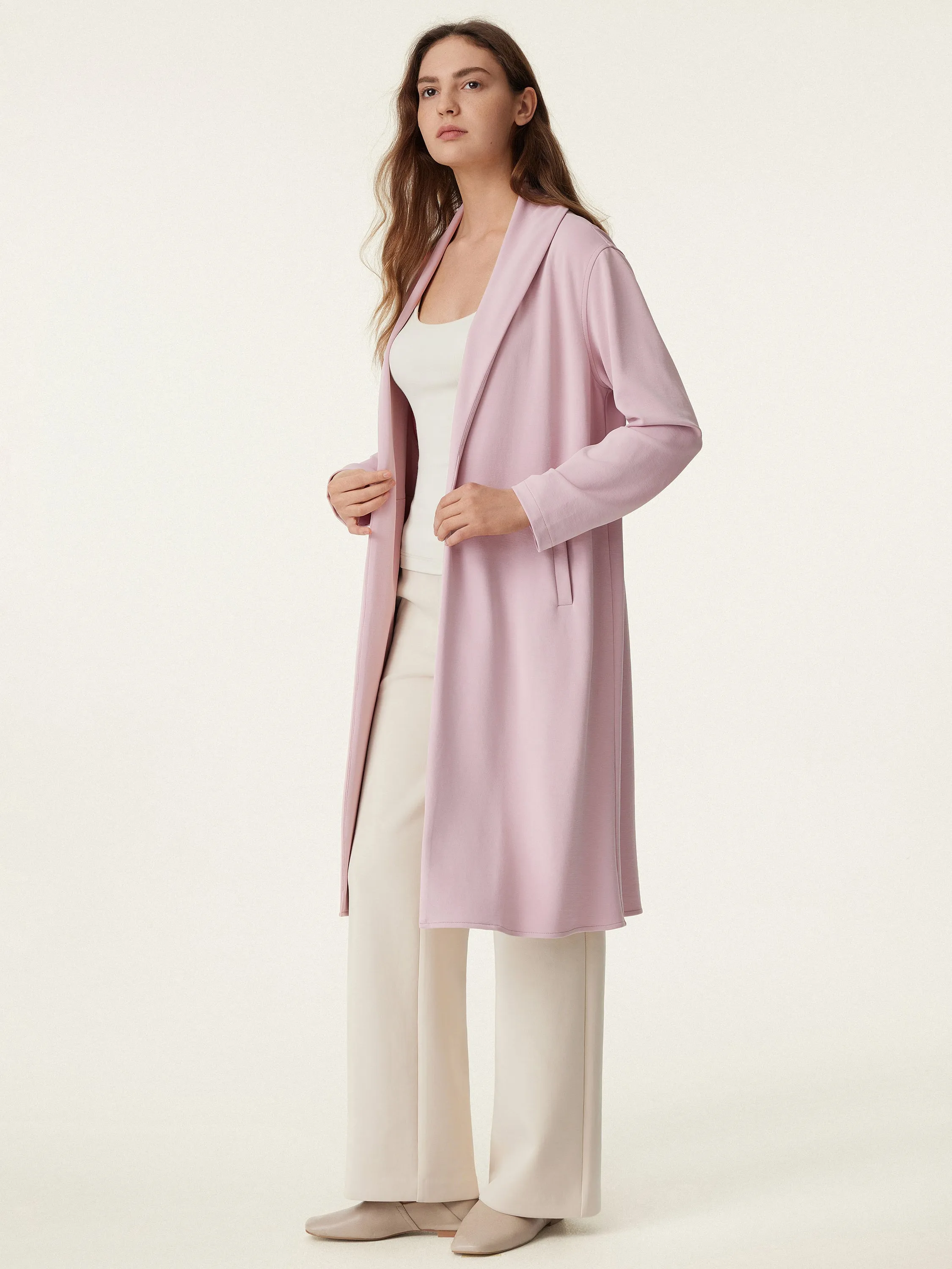 Shawl Collar Long Cardigan Coat sold by ogl move product image thumbnail 5