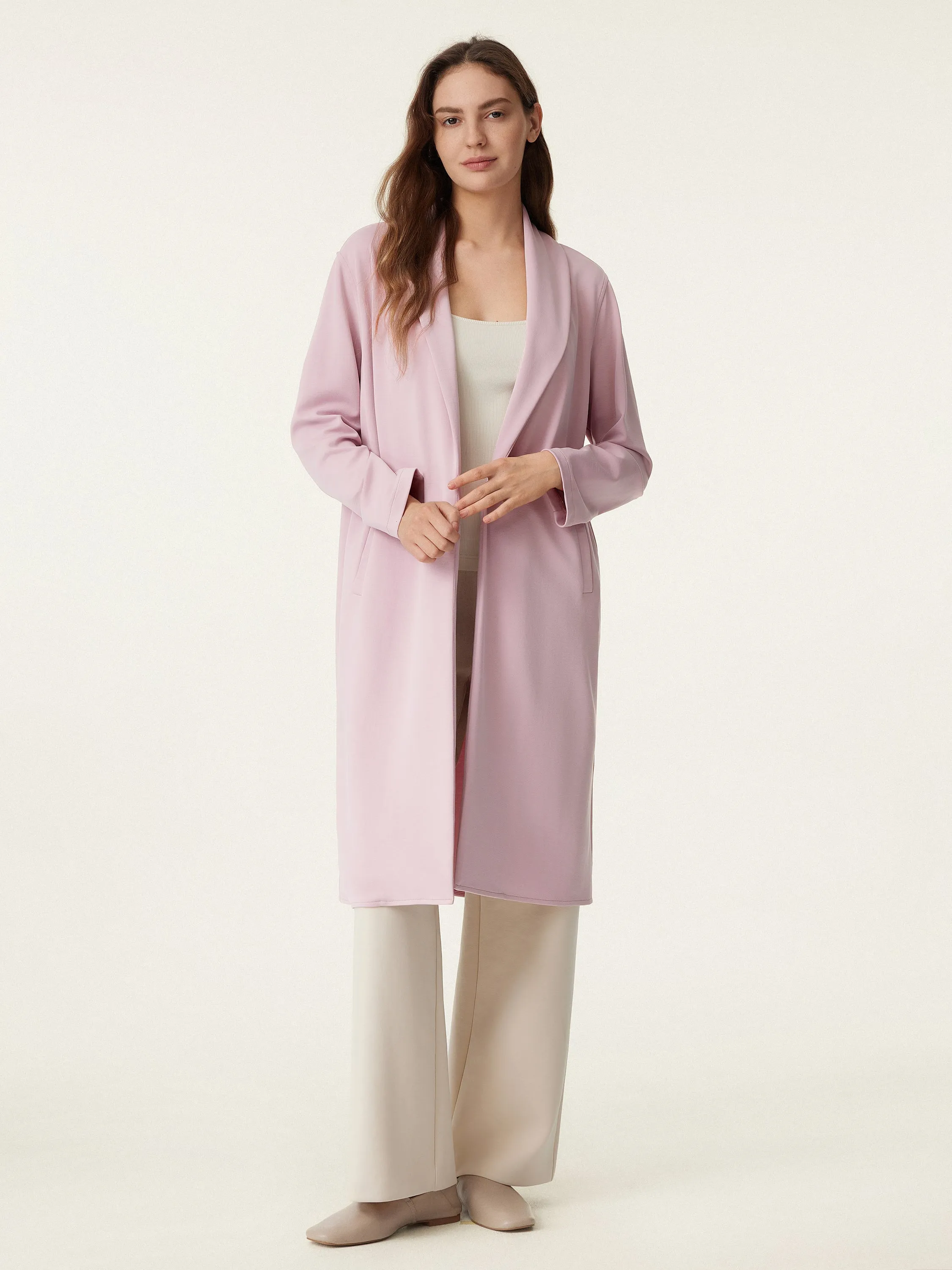 Shawl Collar Long Cardigan Coat sold by ogl move