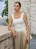2Pcs Set Square Open-Back Brami Tank & Pin-Tuck Midi Skirt with Belt sold by ogl move