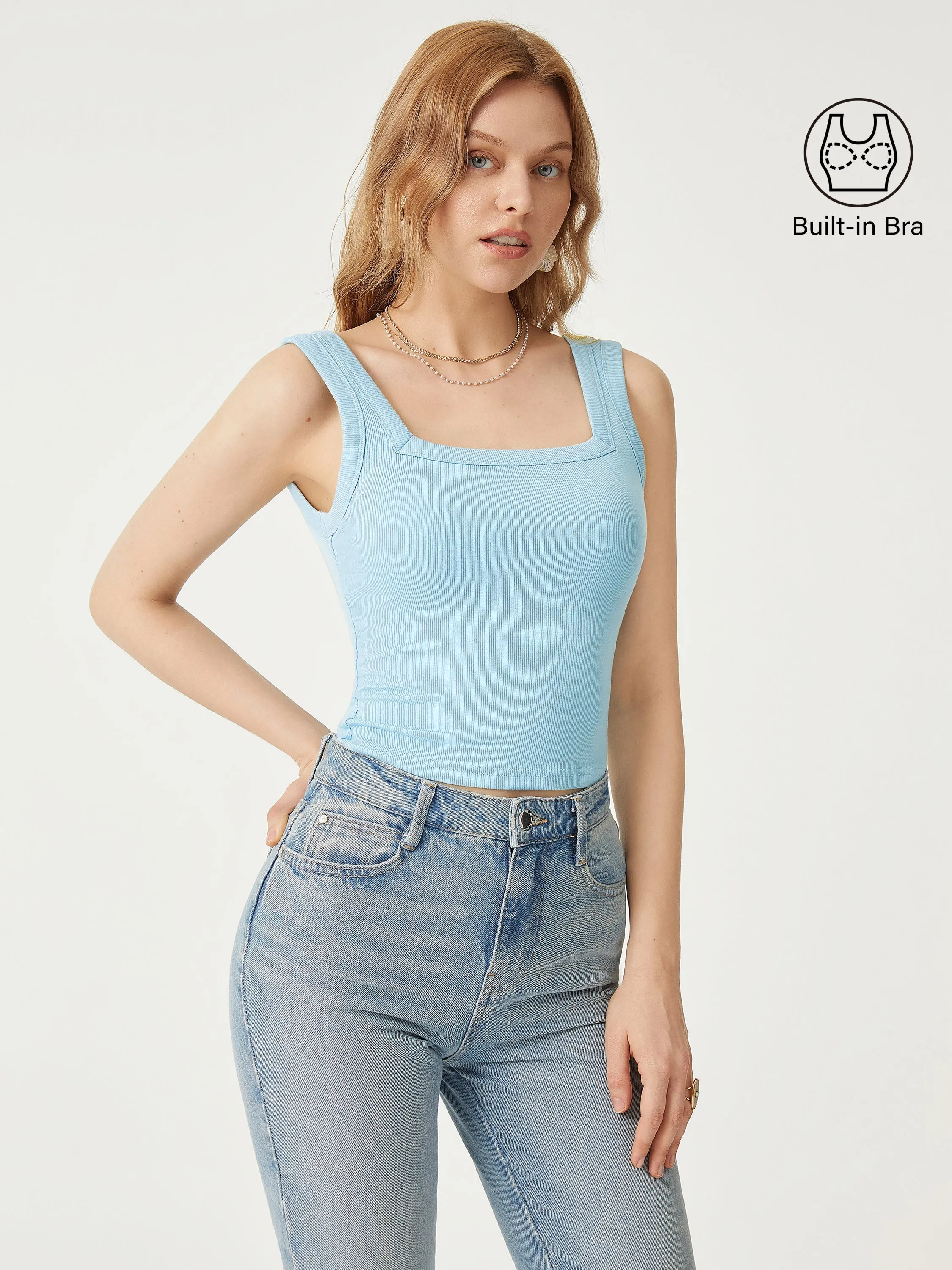 Square Open-Back Brami Tank Top sold by ogl move