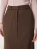High Rise Midi Ponte Skirt with Pockets sold by ogl move