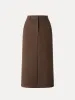 High Rise Midi Ponte Skirt with Pockets sold by ogl move