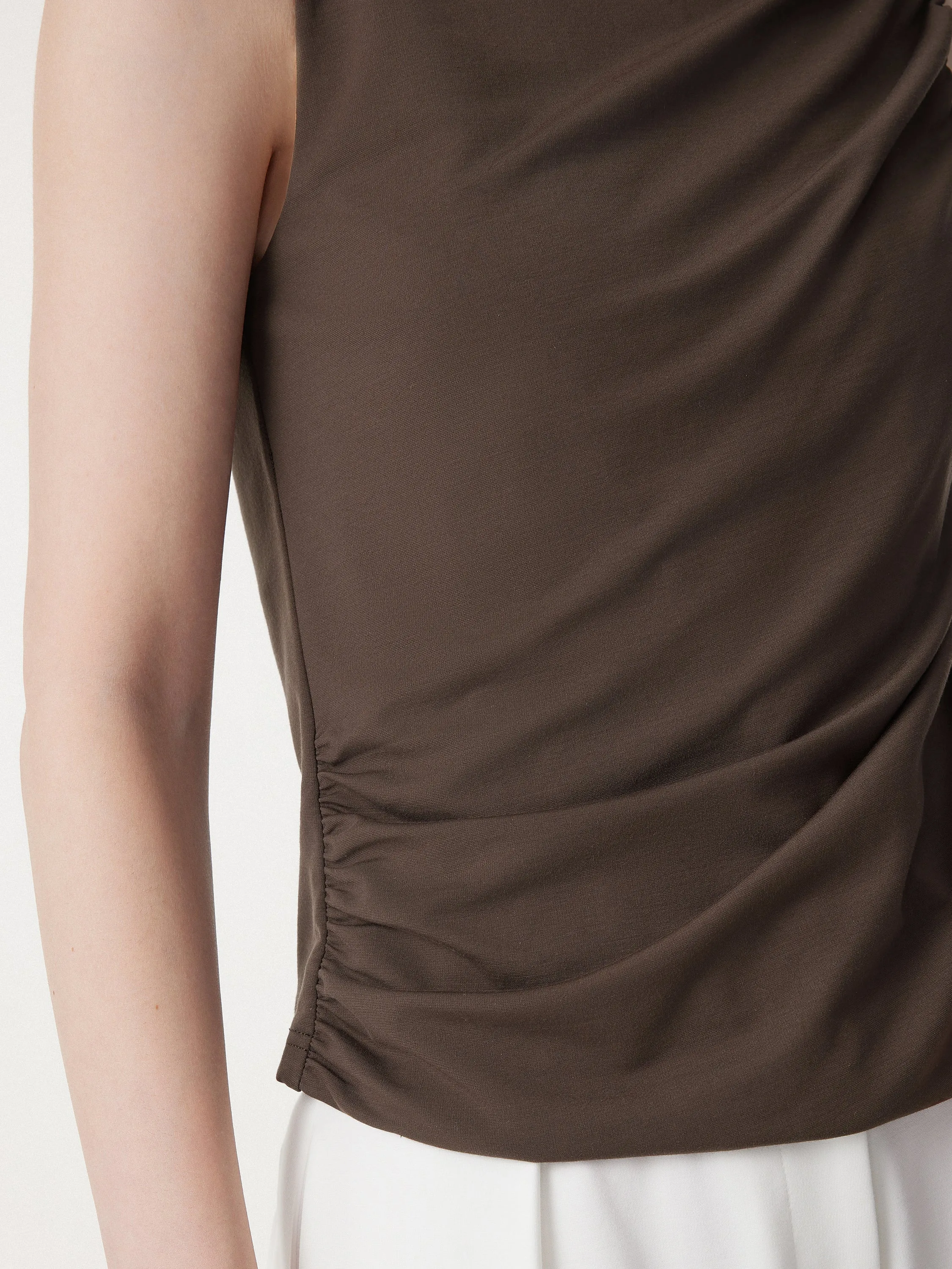 Modern Crewneck Ruched Tank sold by ogl move product image thumbnail 5