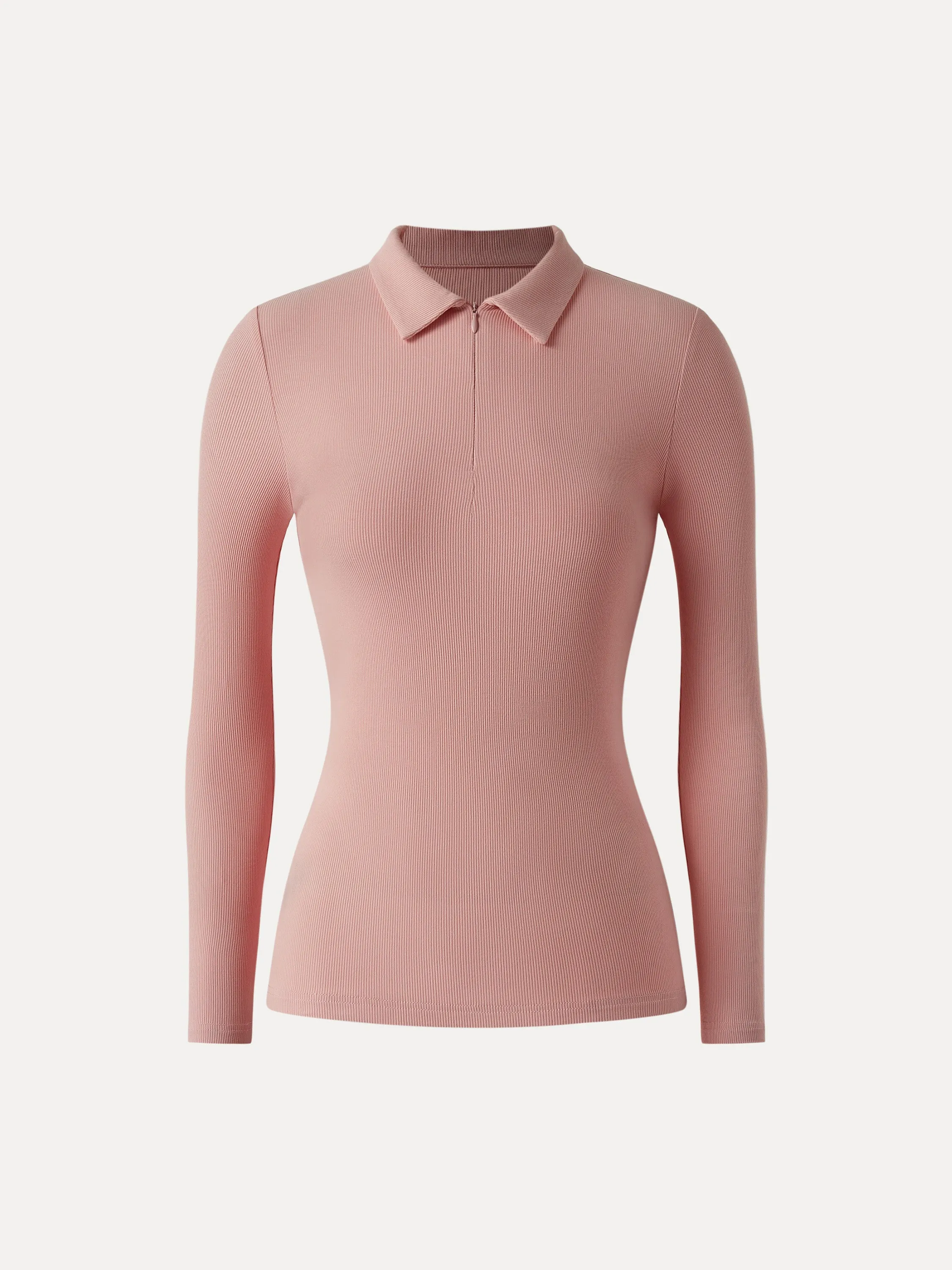 Polo Neck Long Sleeve Zippered Top sold by ogl move product image thumbnail 2