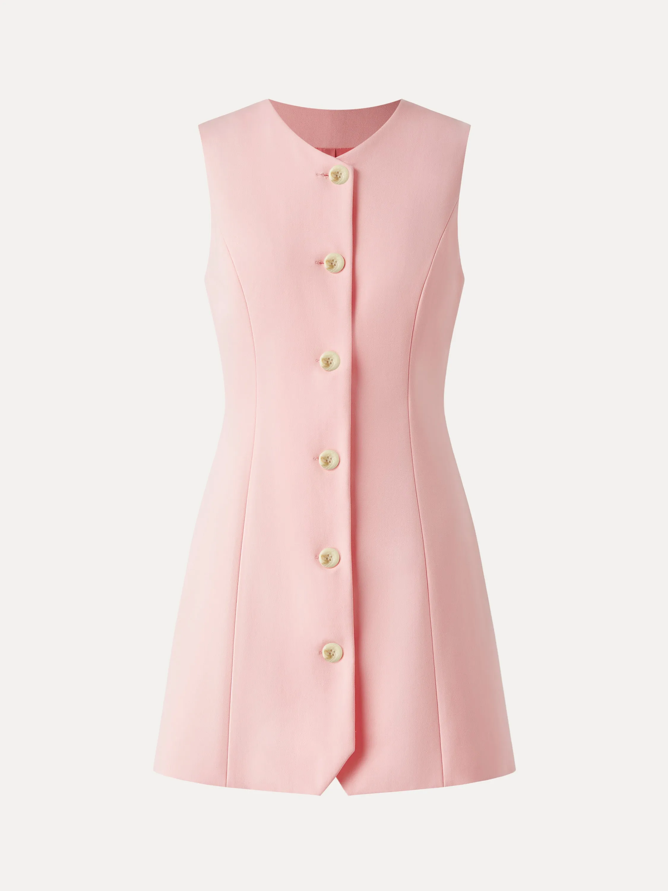 A-line Button-up Mini Dress with Princess Seams sold by ogl move product image thumbnail 2
