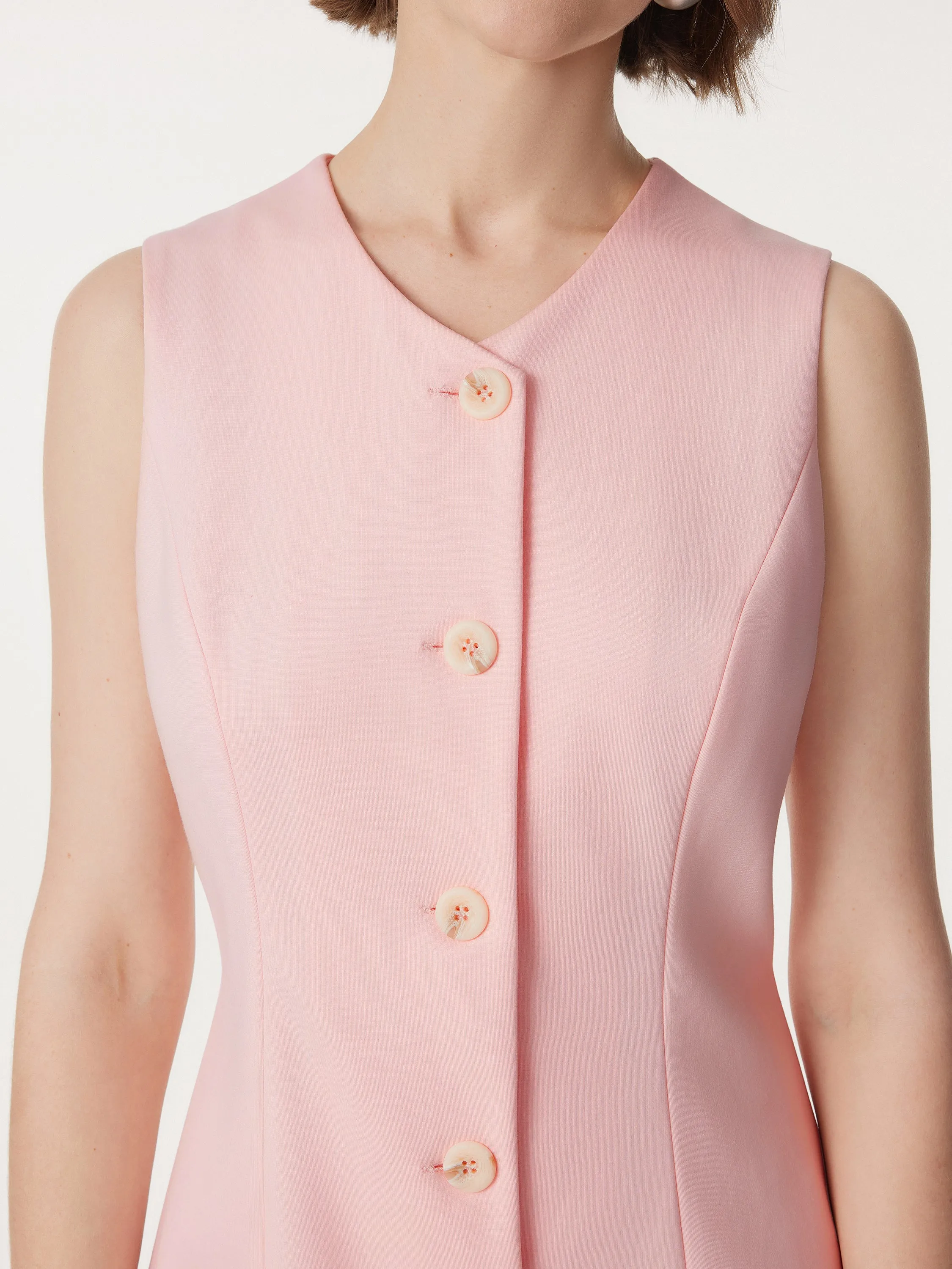 A-line Button-up Mini Dress with Princess Seams sold by ogl move product image thumbnail 5