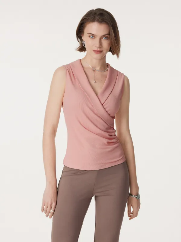 Collared Surplice Ultrasoft Tank sold by ogl move