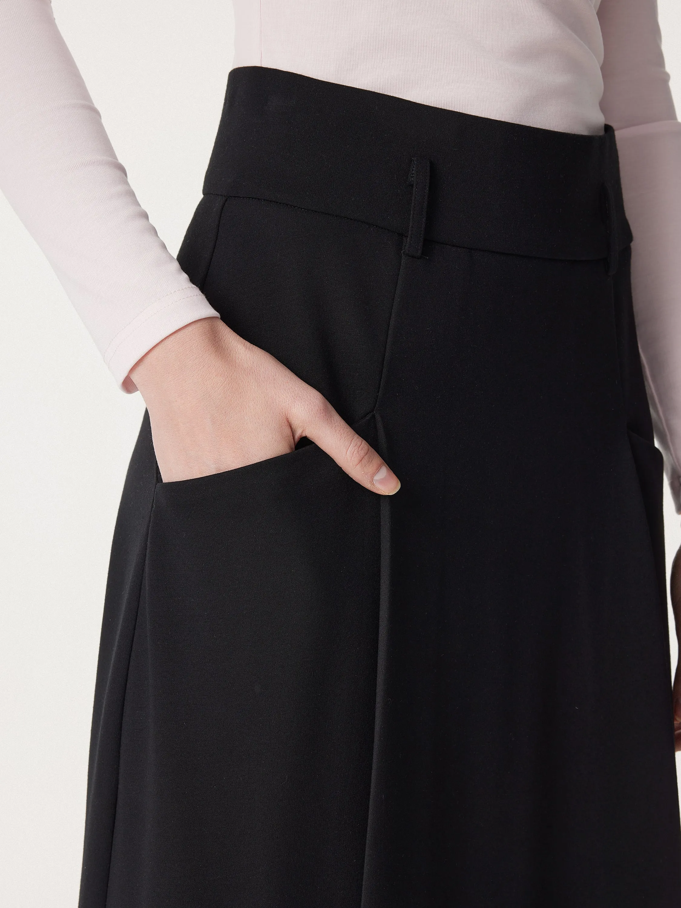 Fluid Midi Circle Skirt with Pockets sold by ogl move product image thumbnail 5