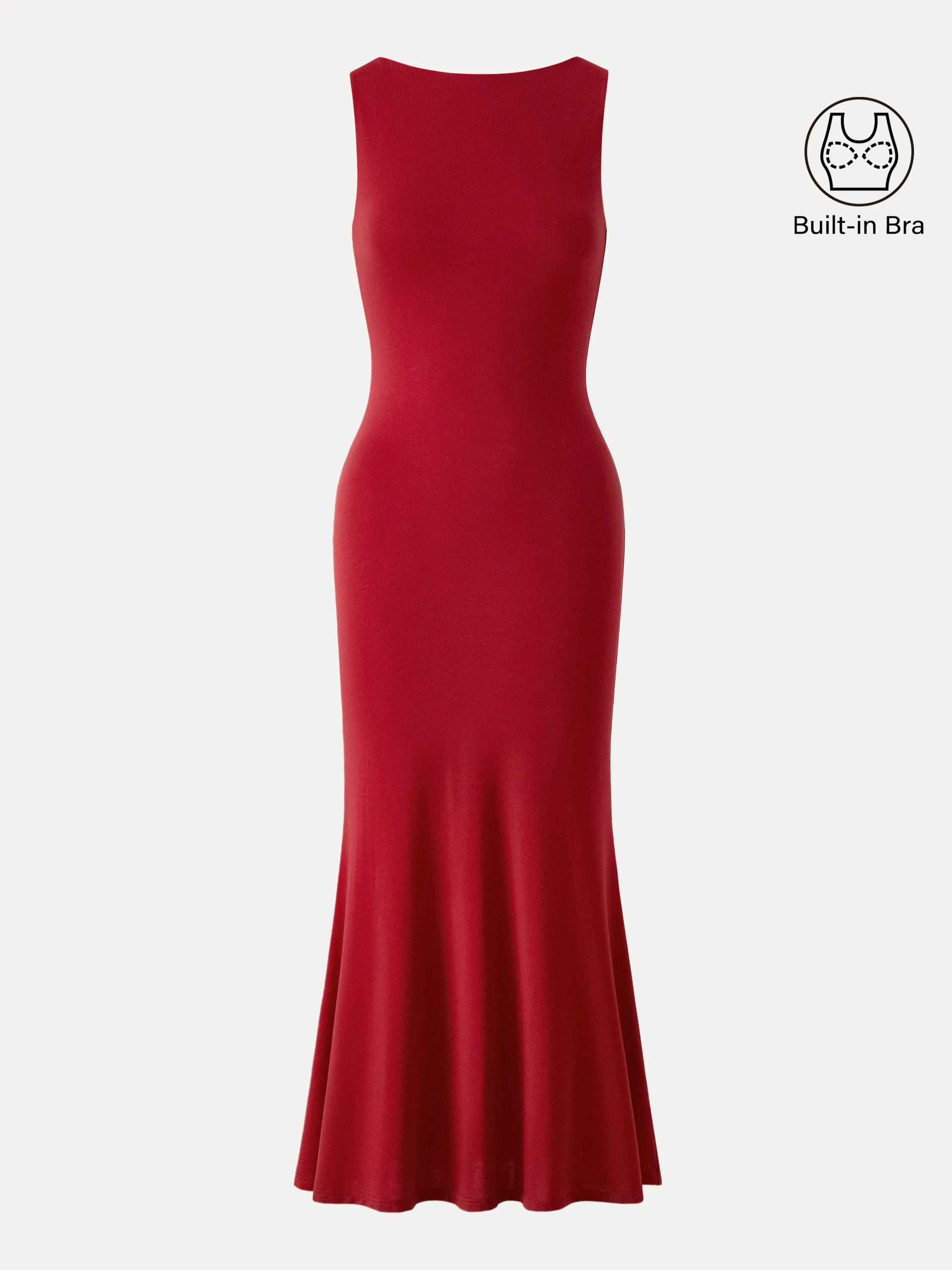 Effortless Boatneck Mermaid Maxi Dress sold by OGLmove product image thumbnail 2