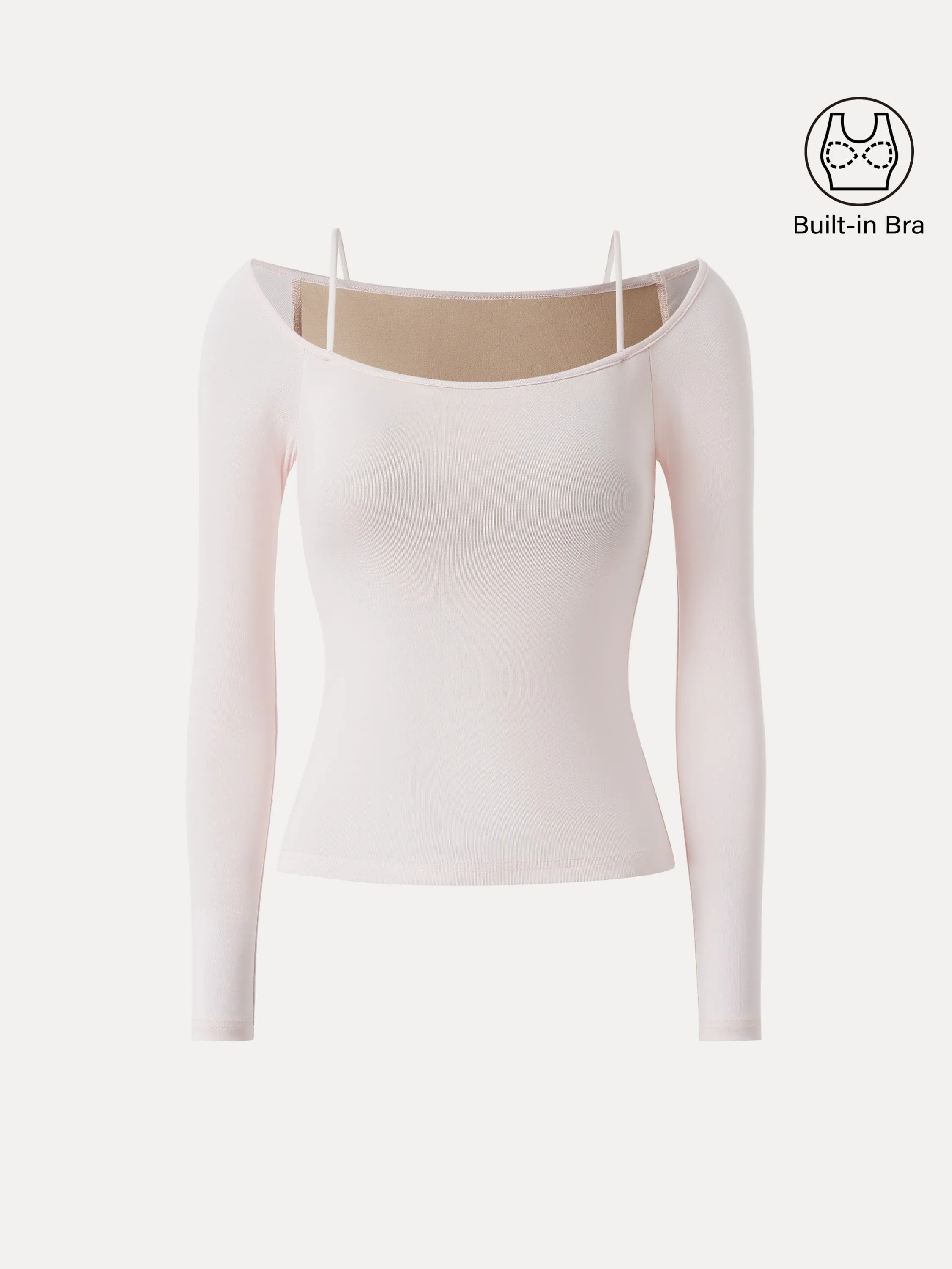 Non-sheer Off Shoulder New Airy Brami Top sold by ogl move product image thumbnail 2