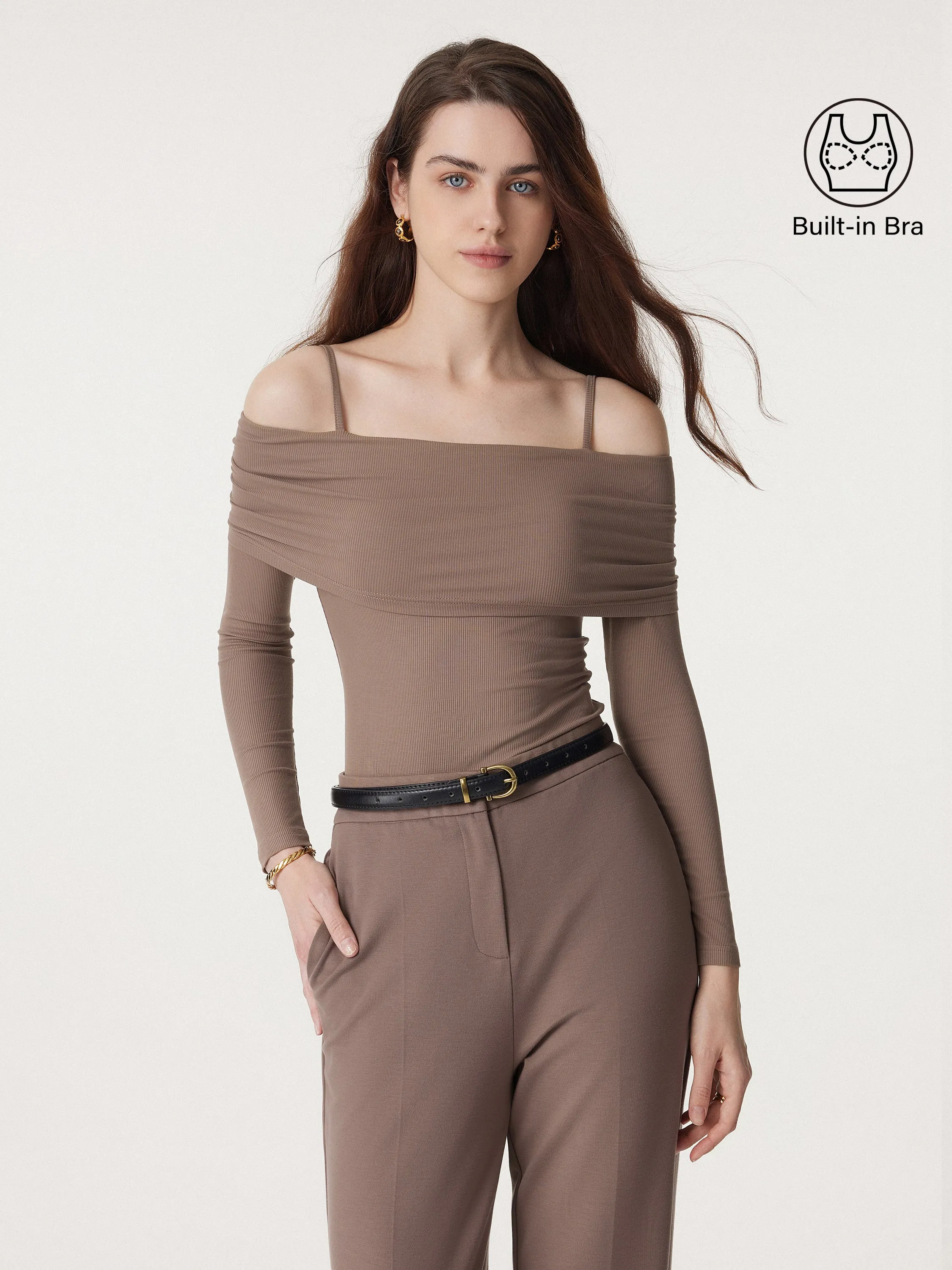 Off-the-shoulder New Airy Brami Top sold by ogl move product image thumbnail 3