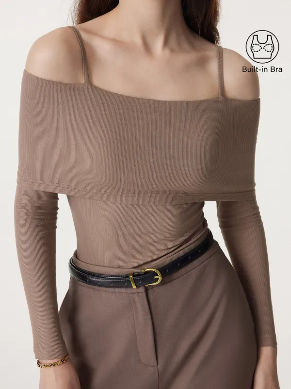 Off-the-shoulder New Airy Brami Top sold by ogl move