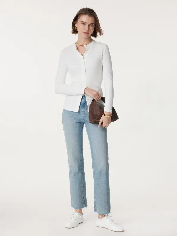 Button-up Long Sleeve Fitted Cardigan sold by ogl move