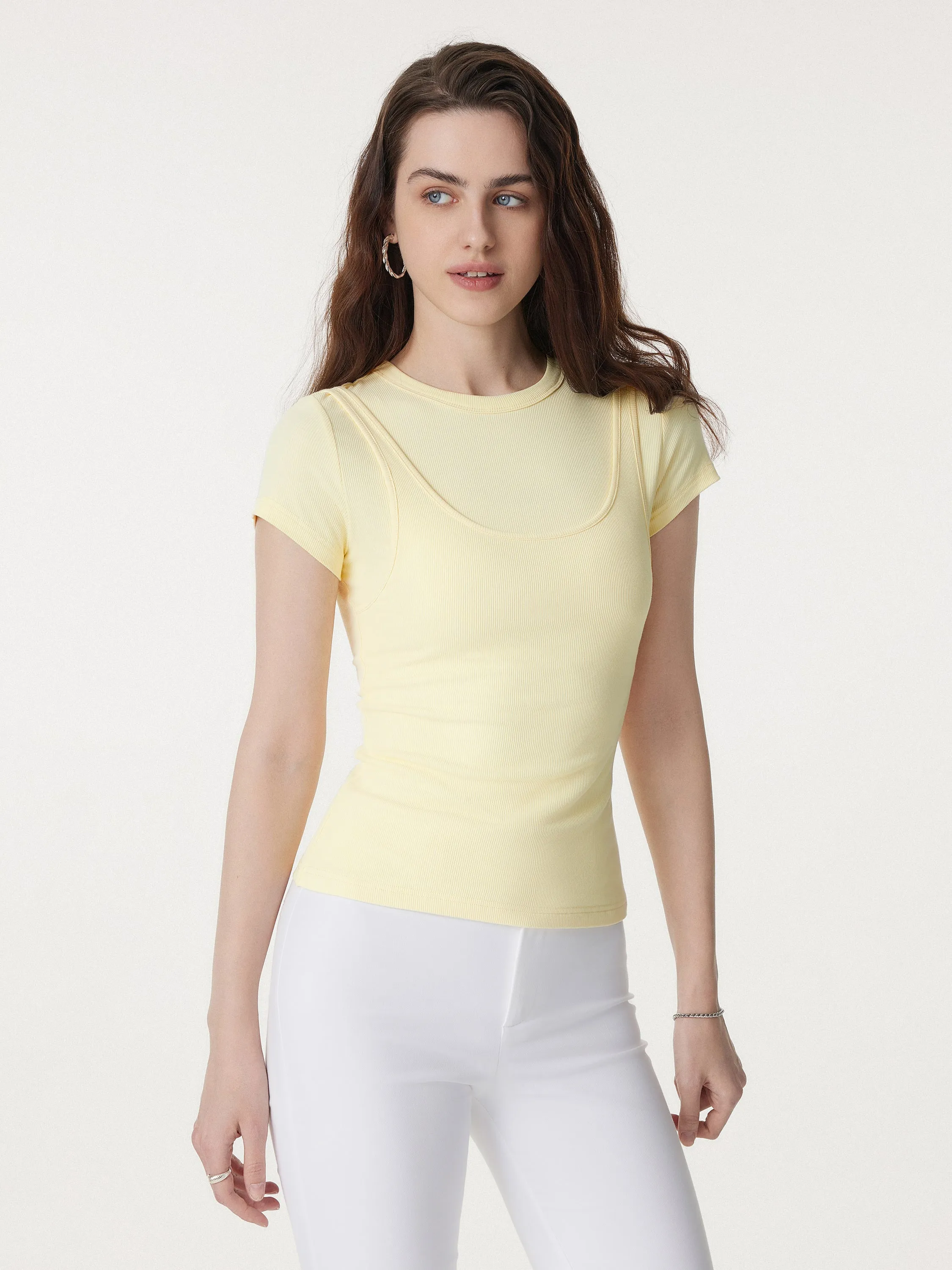 Edgy Runway Crewneck Layered Tee sold by ogl move product image thumbnail 4