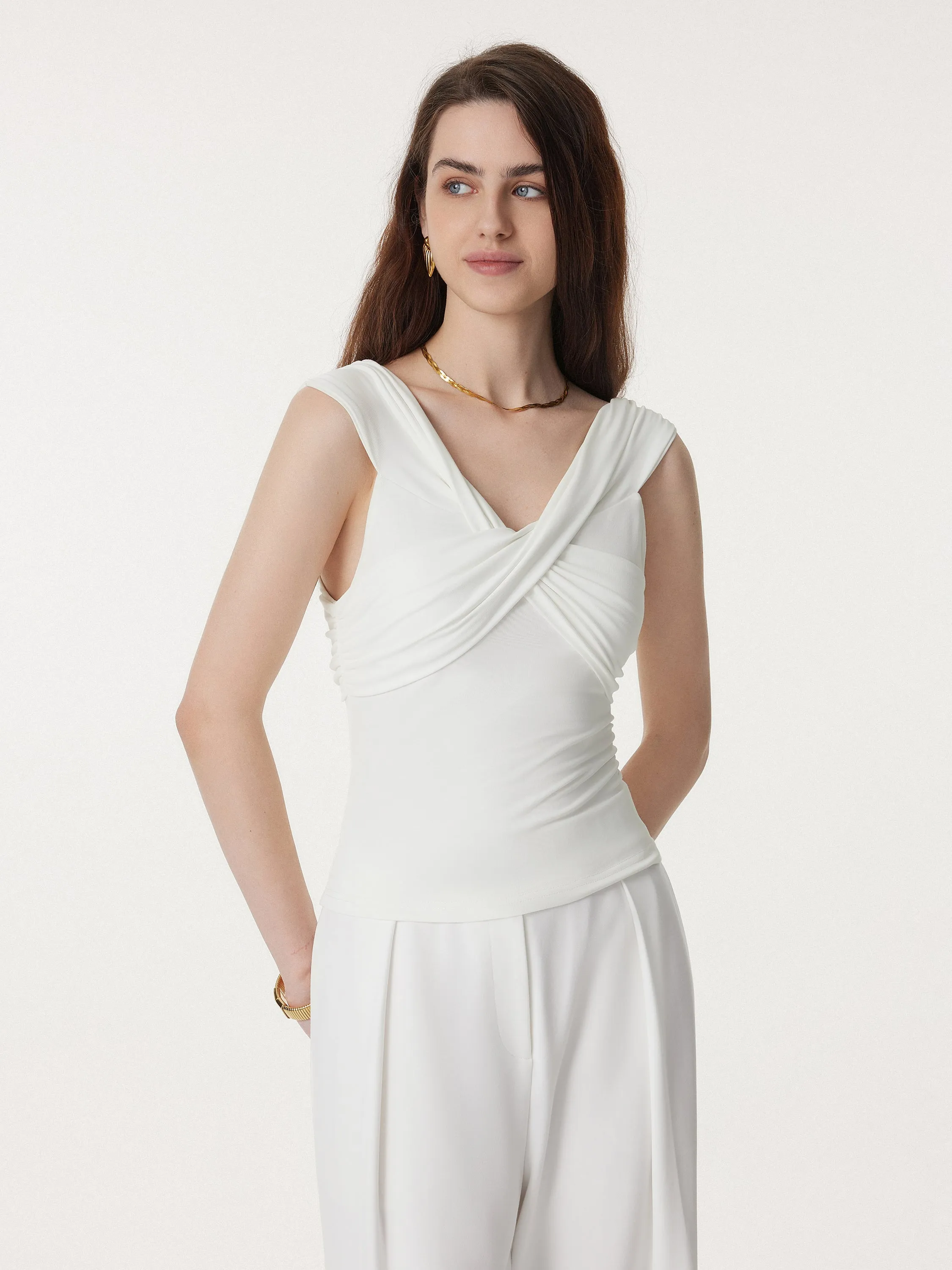 Criss Cross Off Shoulder New Airy Brami Top sold by ogl move product image thumbnail 5