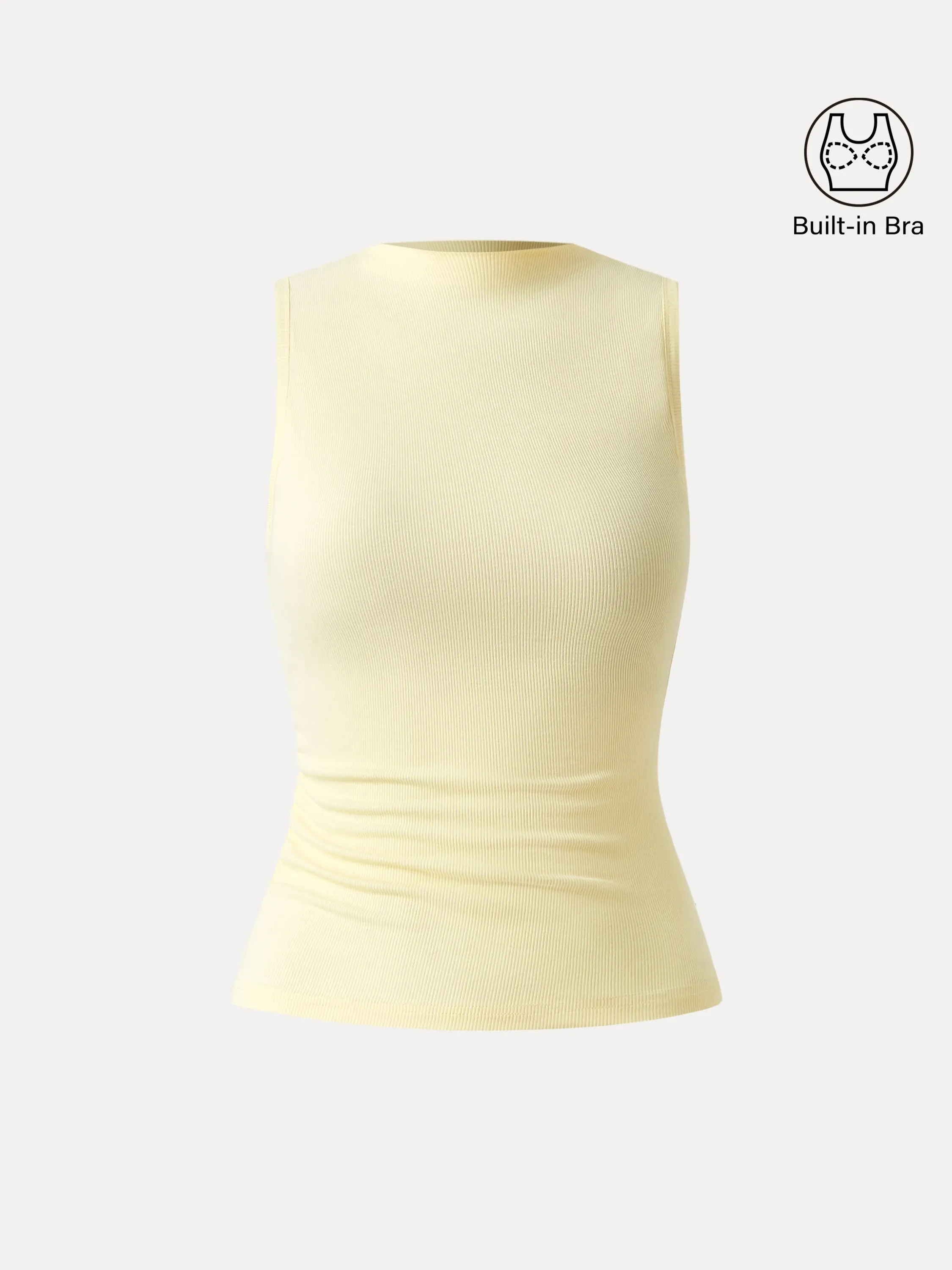 Mockneck Side Ruched Sculpt New Airy Brami Tank sold by ogl move product image thumbnail 3