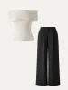 2Pcs Set Off-shoulder Tank & Wide Leg Pant with Pockets sold by ogl move