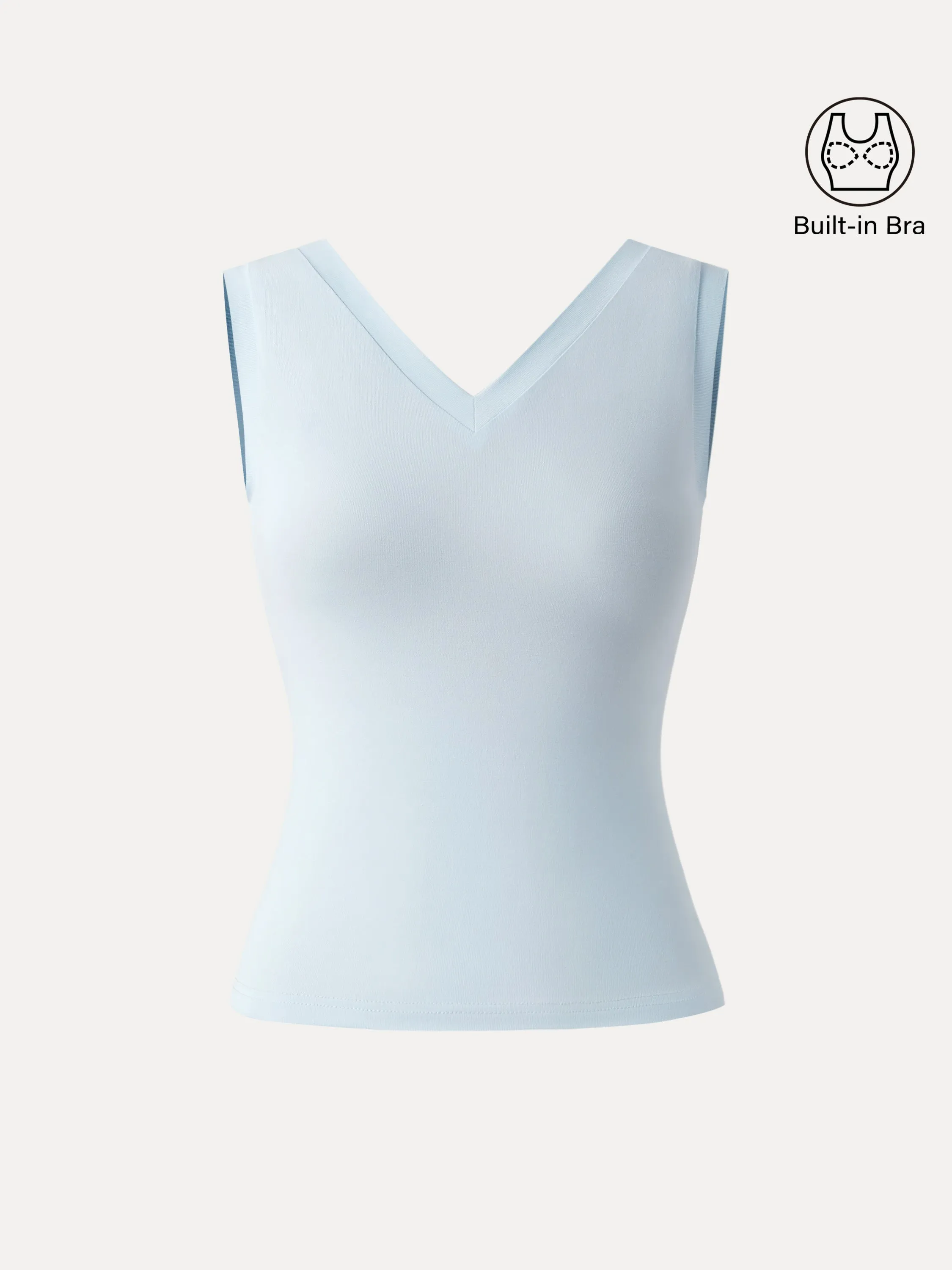 Double V-Neck Low Back Brami Tank sold by ogl move product image thumbnail 2
