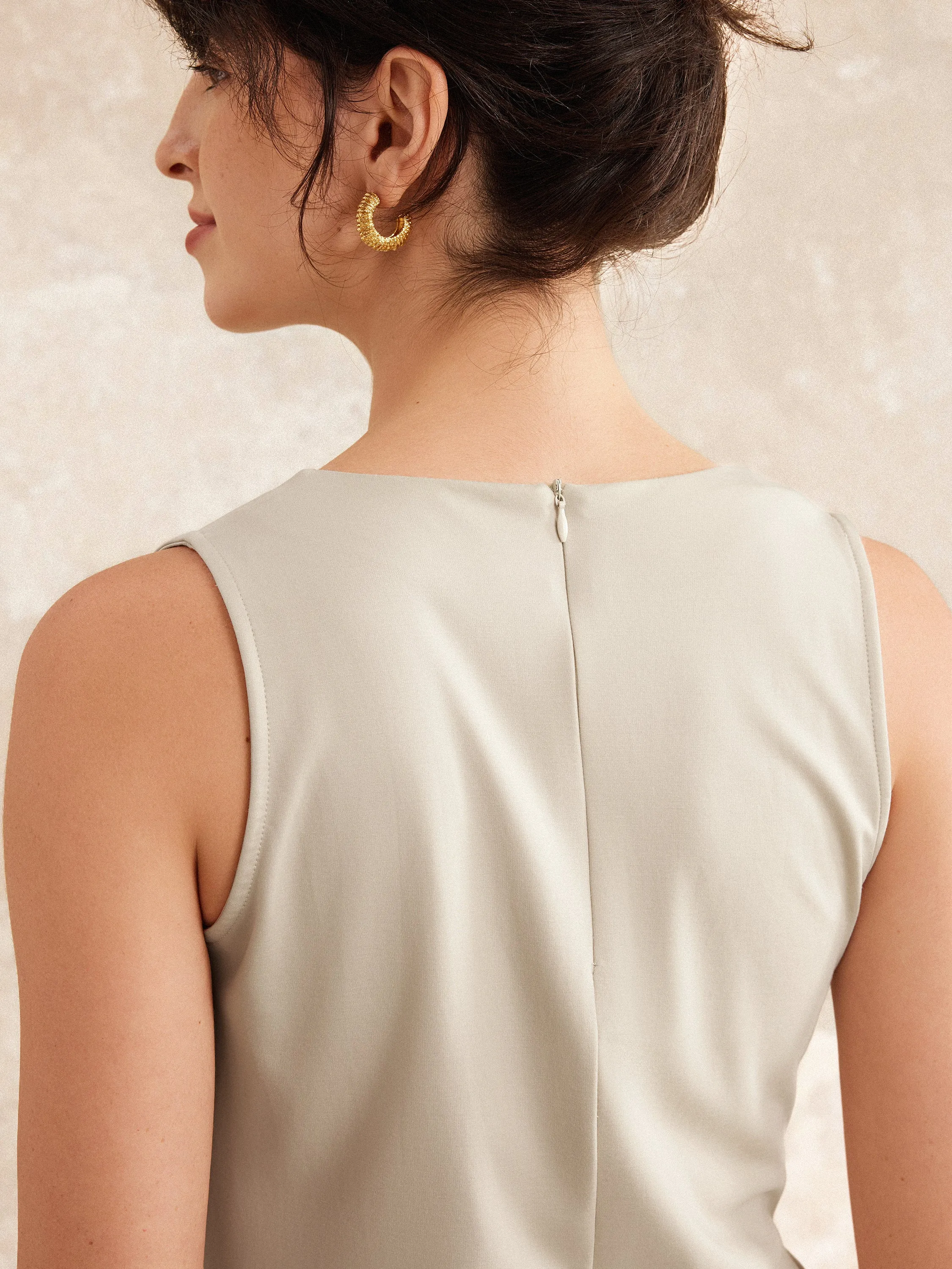 Breezy Cowl Neck Adjustable Tie Tank sold by ogl move product image thumbnail 2