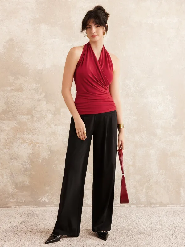 Buttery Smooth Surplice Halter Neck Sculpt Tank sold by OGLmove