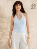 Halter Neck Side Gathered New Airy Brami Tank sold by ogl move
