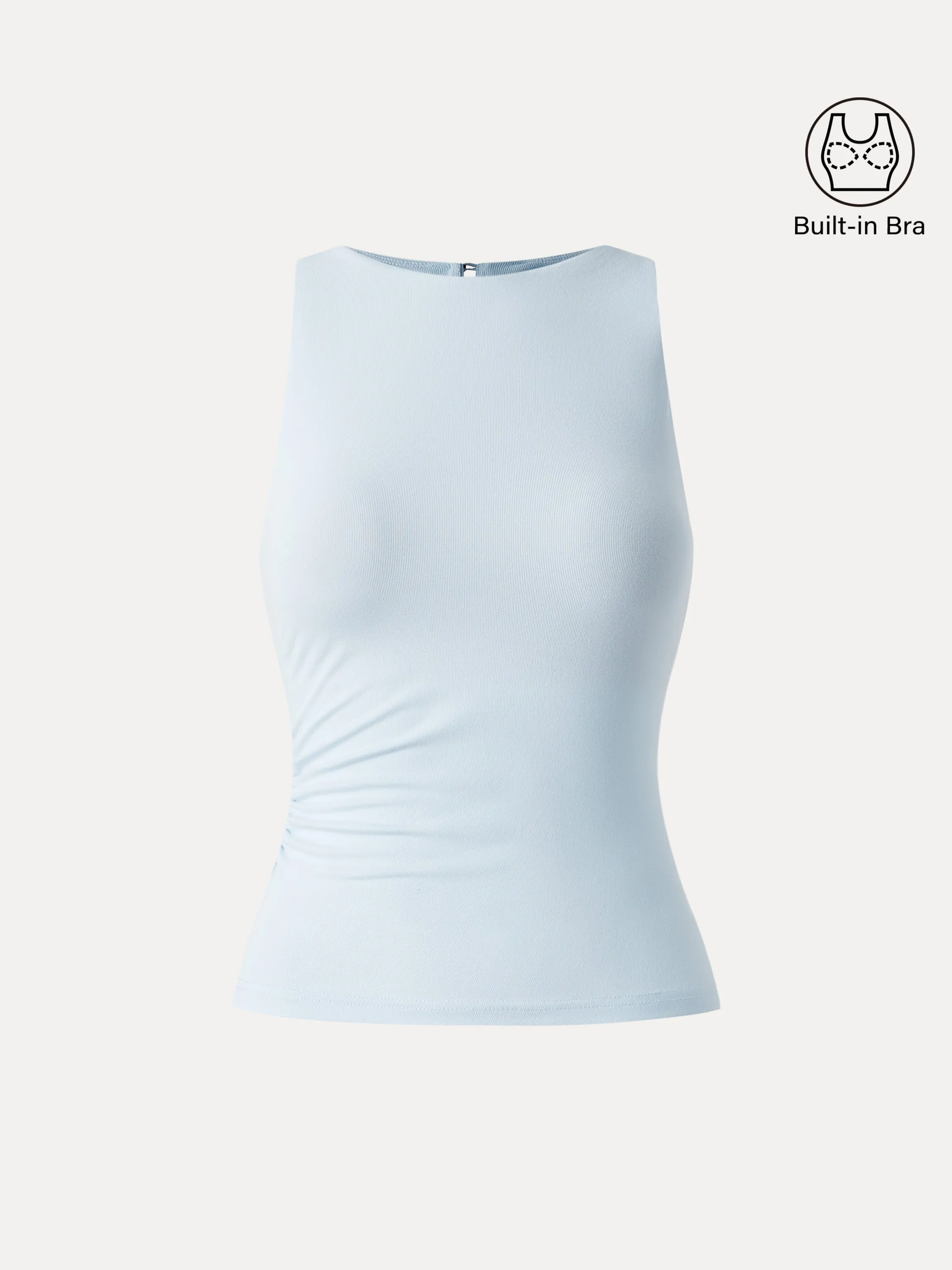 Crewneck Brami Tank with Mother-of-pearl Buttons sold by ogl move product image thumbnail 2