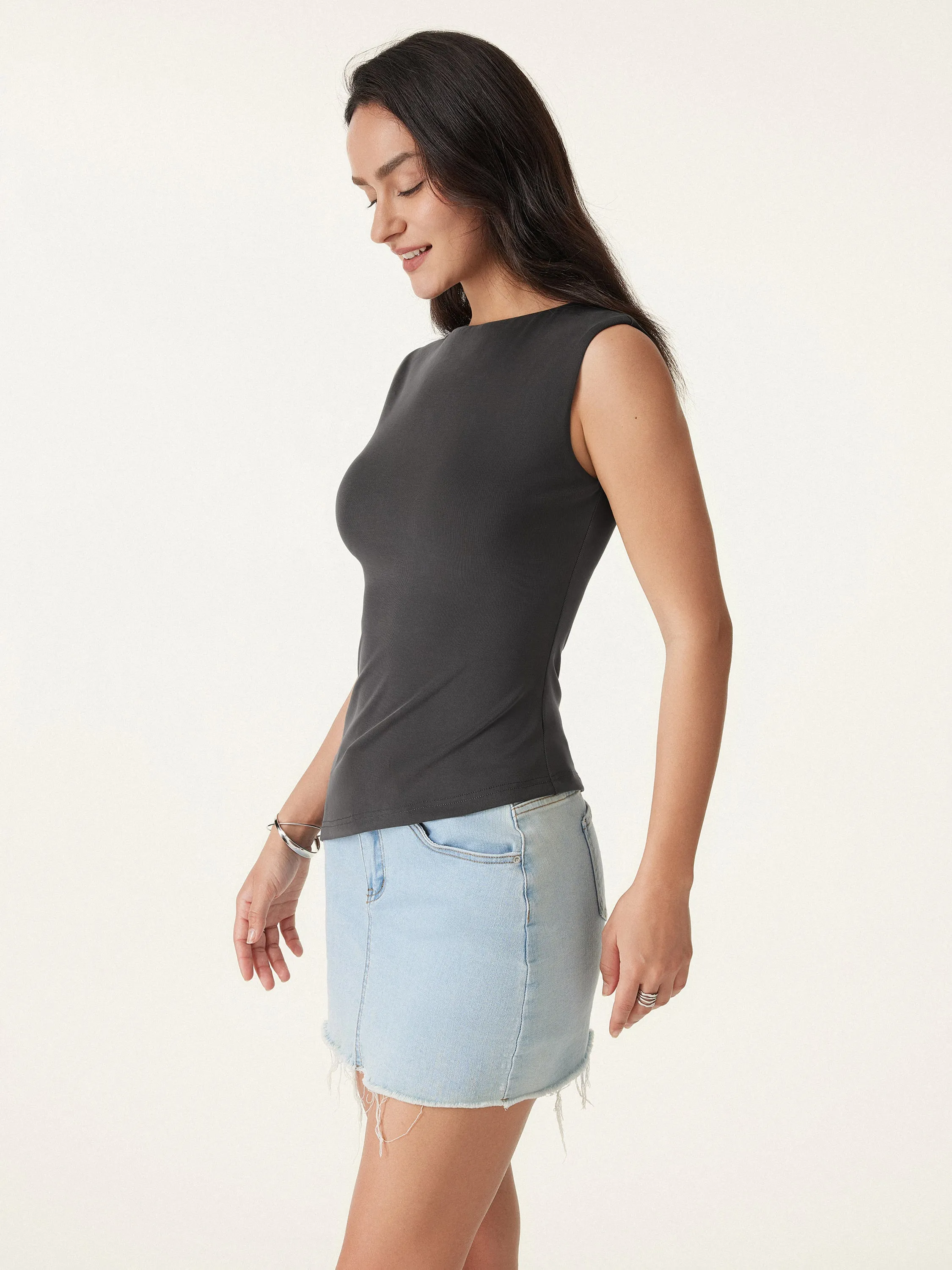 Asymmetrical Hem New Airy Bra Tank sold by OGLmove product image thumbnail 5