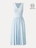 V-neck Fit-and-flare Midi Brami Dress with Pockets sold by ogl move