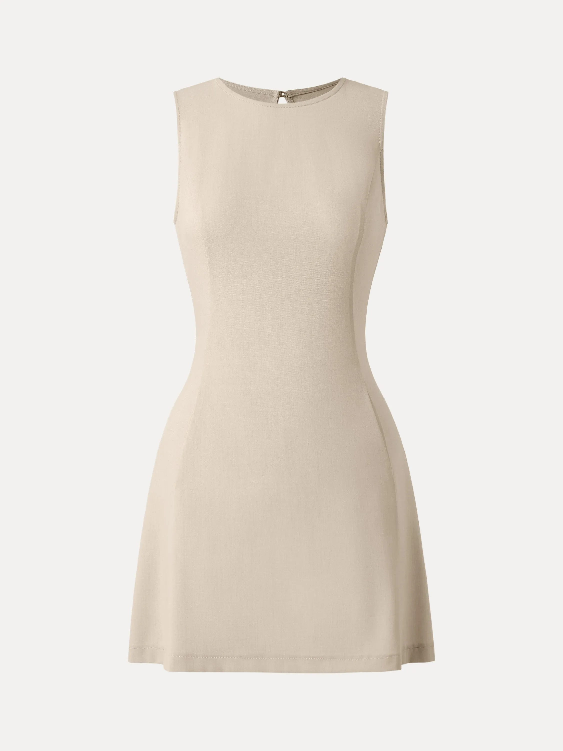 Wrinkle-Free Open-back Mini Dress with Pockets sold by ogl move product image thumbnail 3