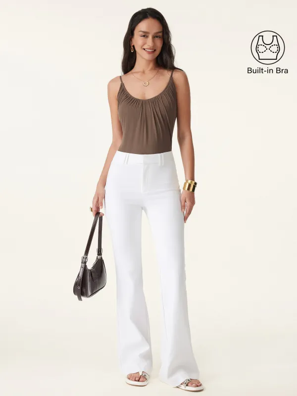 Scoop Neck Gathered Spaghetti Brami Top sold by ogl move
