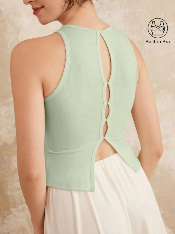 Crewneck Cut-out Bandless Brami Tank sold by ogl move