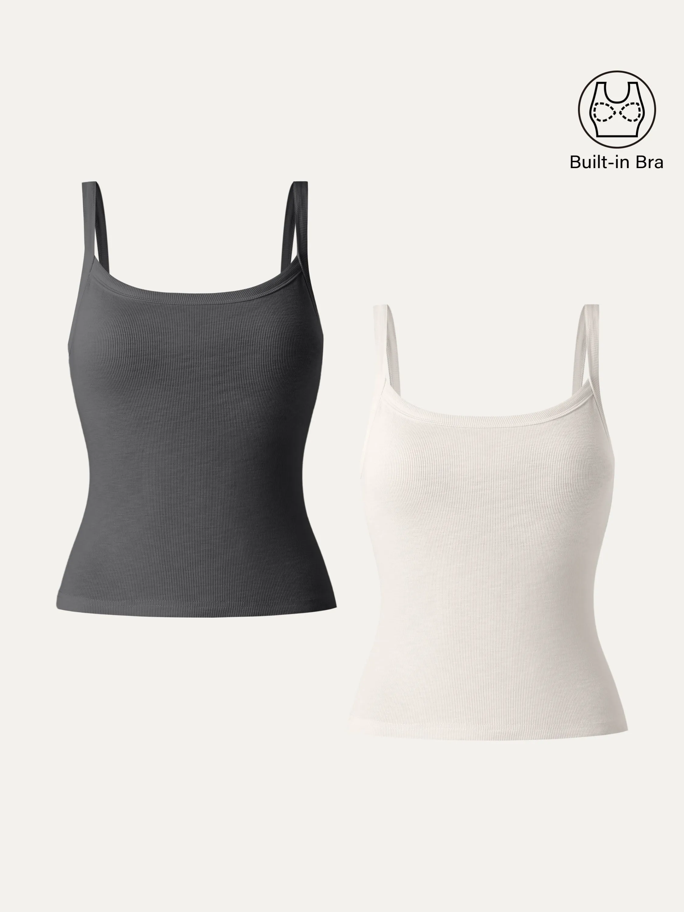 2Pcs Set Everyday Cotton Low Back New Airy Brami Tank sold by ogl move product image thumbnail 3