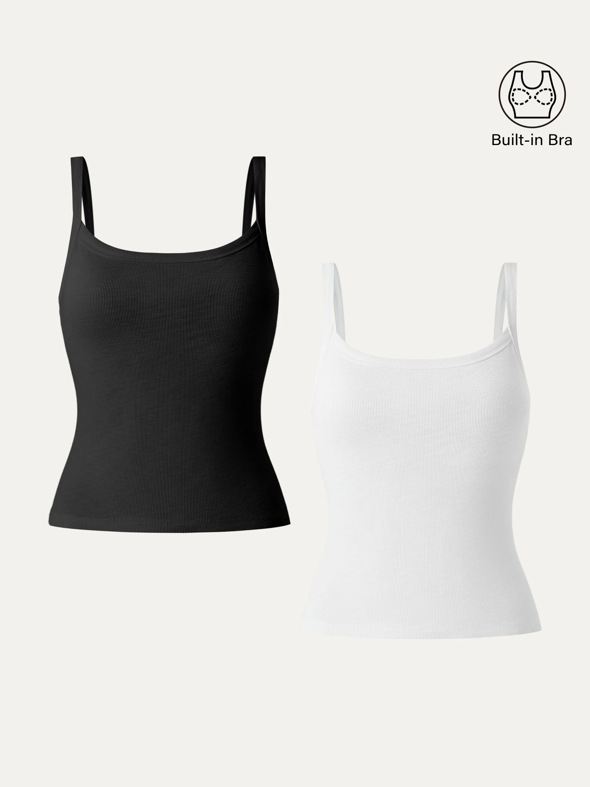 2Pcs Set Everyday Cotton Low Back New Airy Brami Tank sold by ogl move