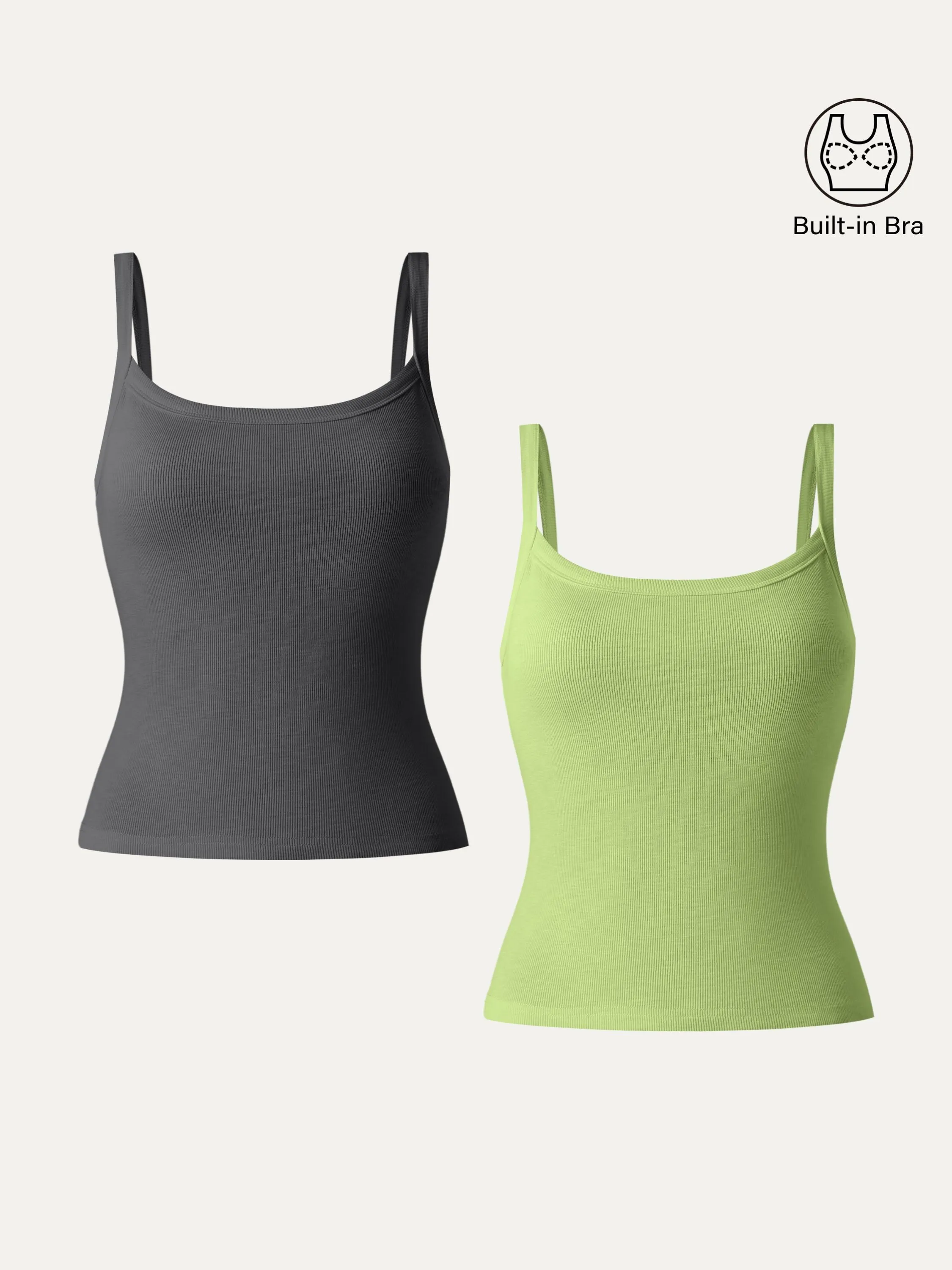 2Pcs Set Everyday Cotton Low Back New Airy Brami Tank sold by ogl move product image thumbnail 4