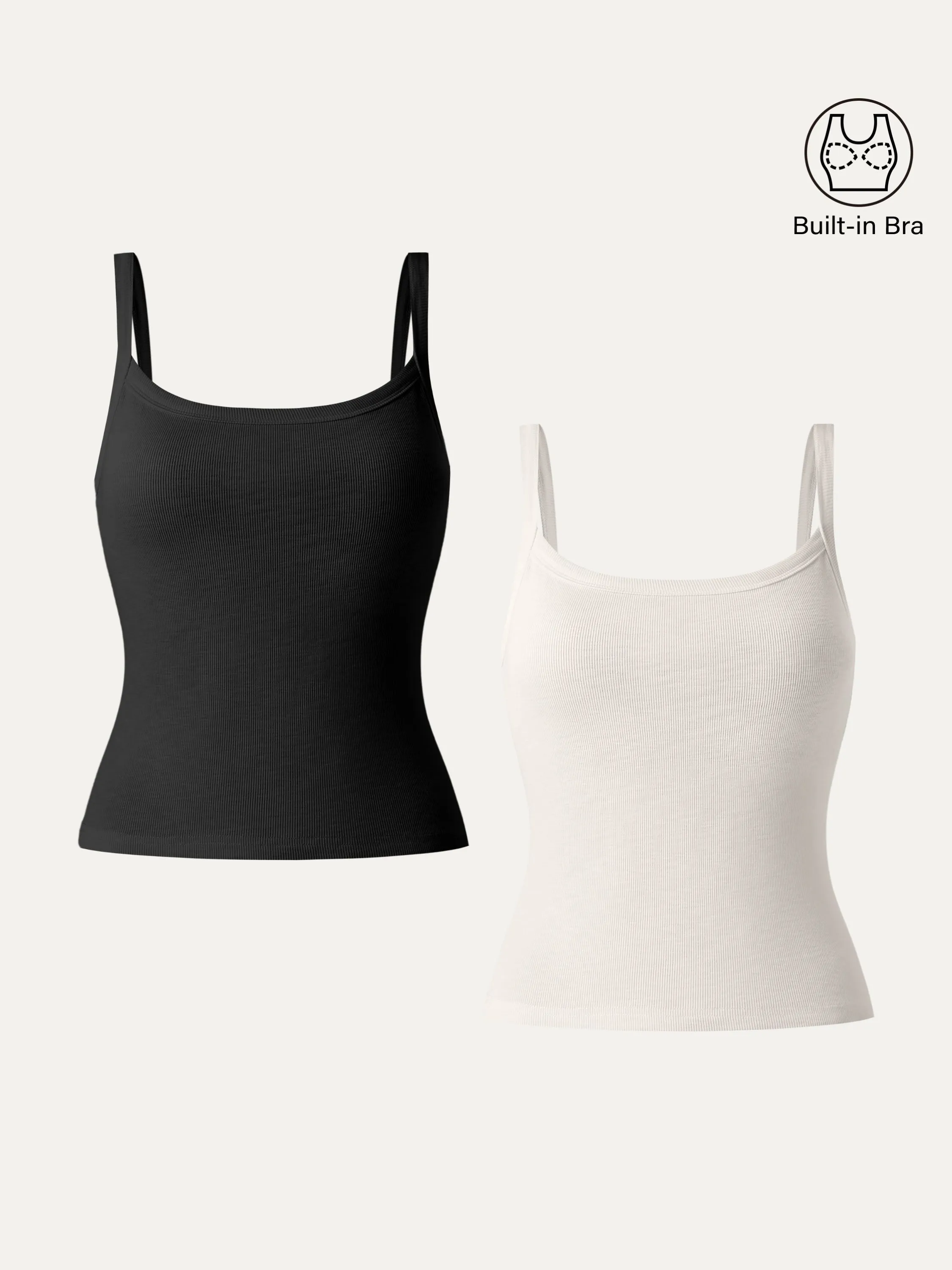 2Pcs Set Everyday Cotton Low Back New Airy Brami Tank sold by ogl move product image thumbnail 2