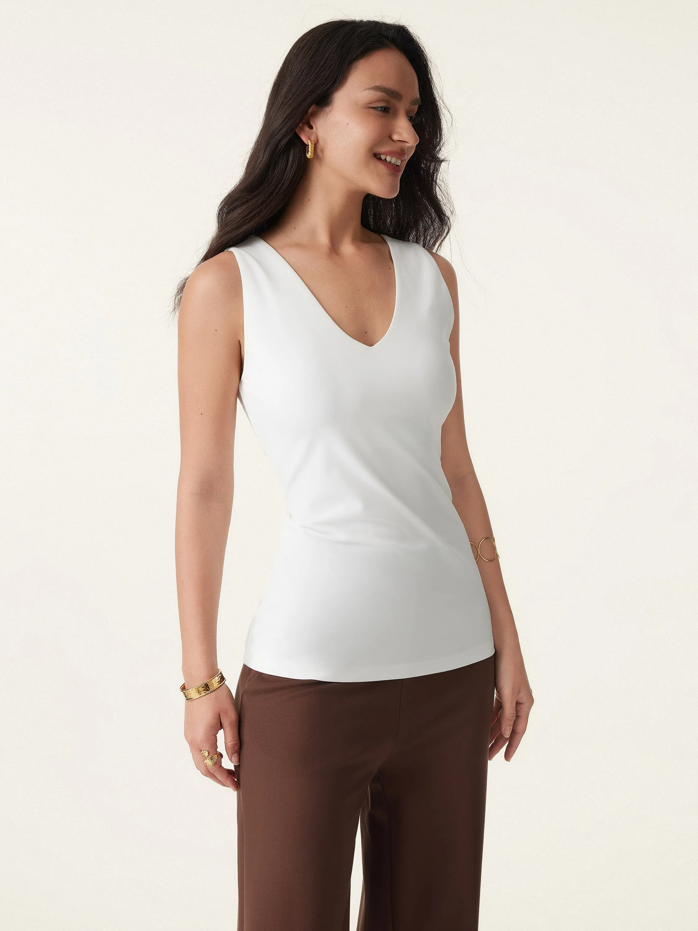 Everyday Cooling V-neck Long Brami Tank sold by ogl move product image thumbnail 5