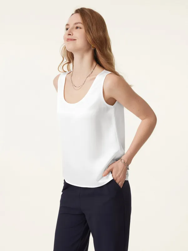 Essential U-neck Acetate Tank sold by ogl move