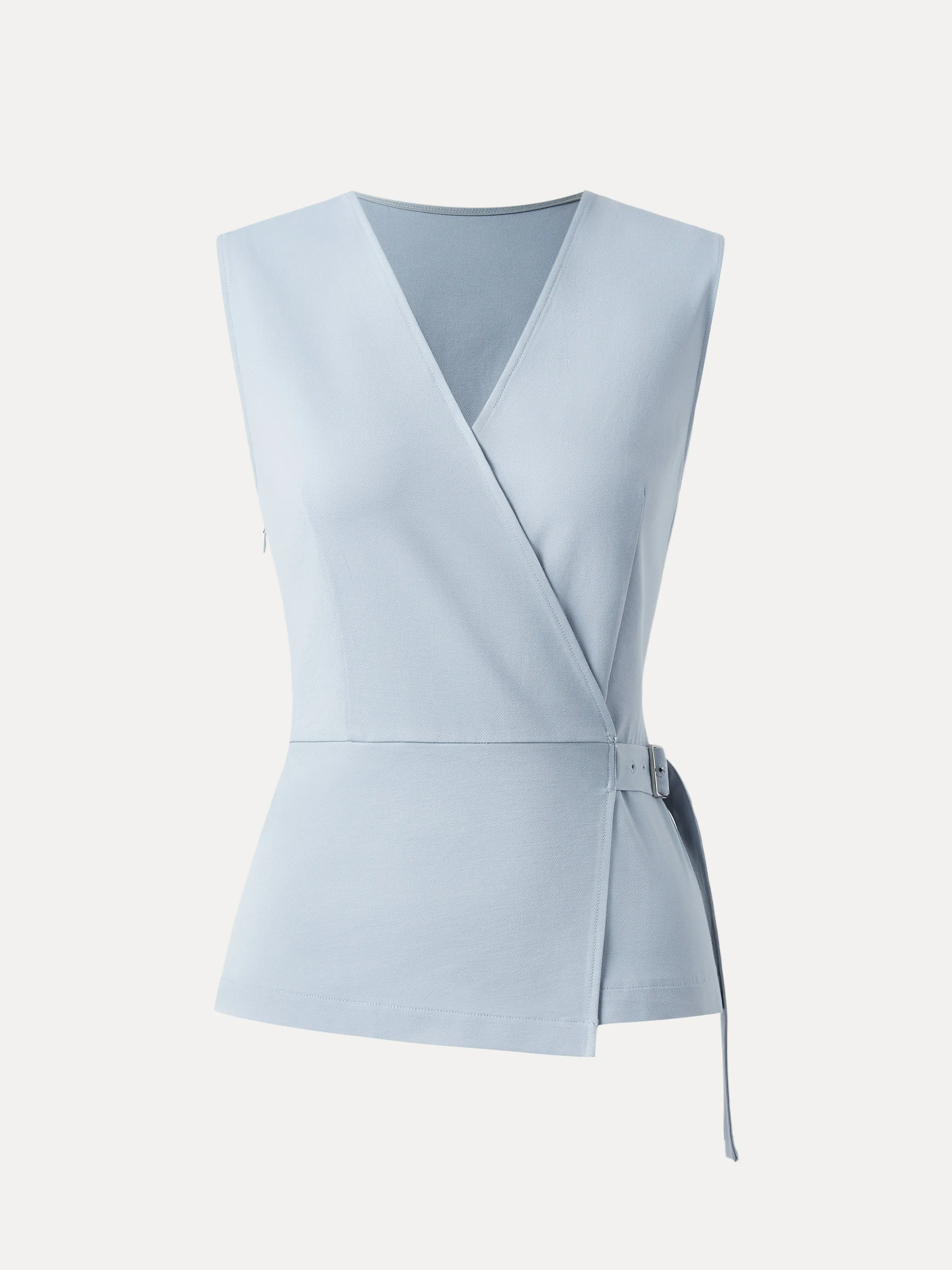 Surplice Sleeveless Top with Adjustable Belt sold by ogl move product image thumbnail 3