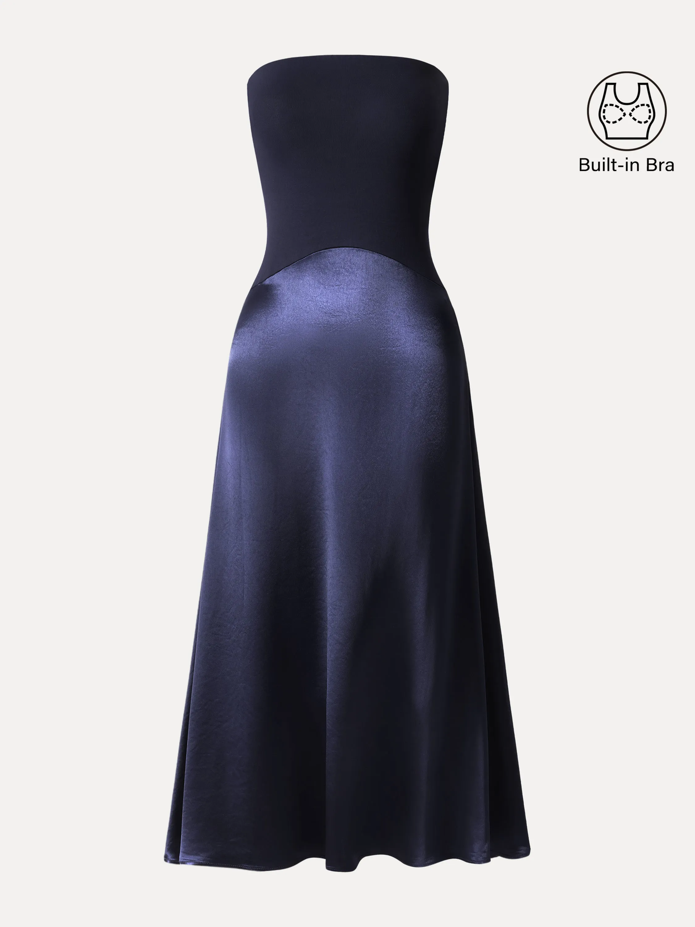 Midnight Acetate Non-slip Strapless Midi Brami Dress sold by OGLmove product image thumbnail 2