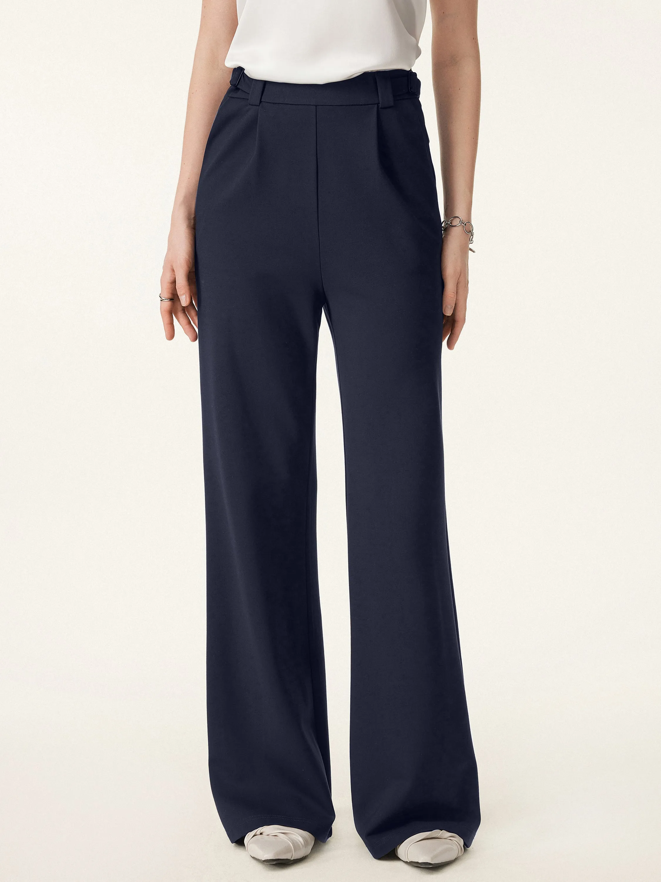 High Rise Pull-on Wide Leg Pant with Adjustable Bar sold by ogl move product image thumbnail 5