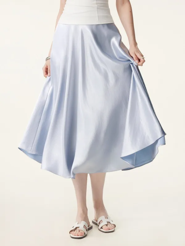 Bias-cut Acetate Maxi Circle Skirt with Pockets sold by ogl move