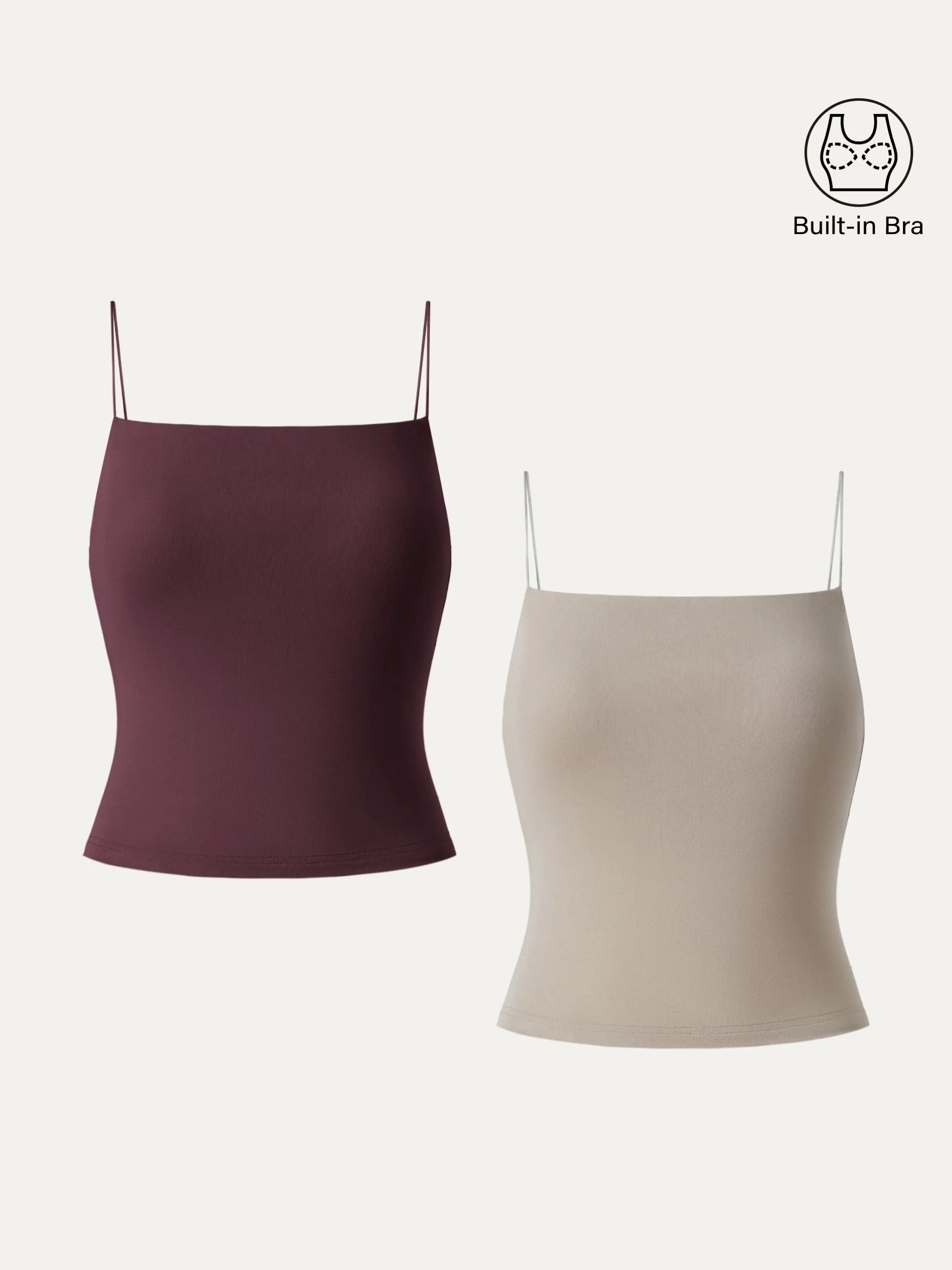 2Pcs Set Essential Spaghetti Strap Cropped New Airy Brami sold by ogl move