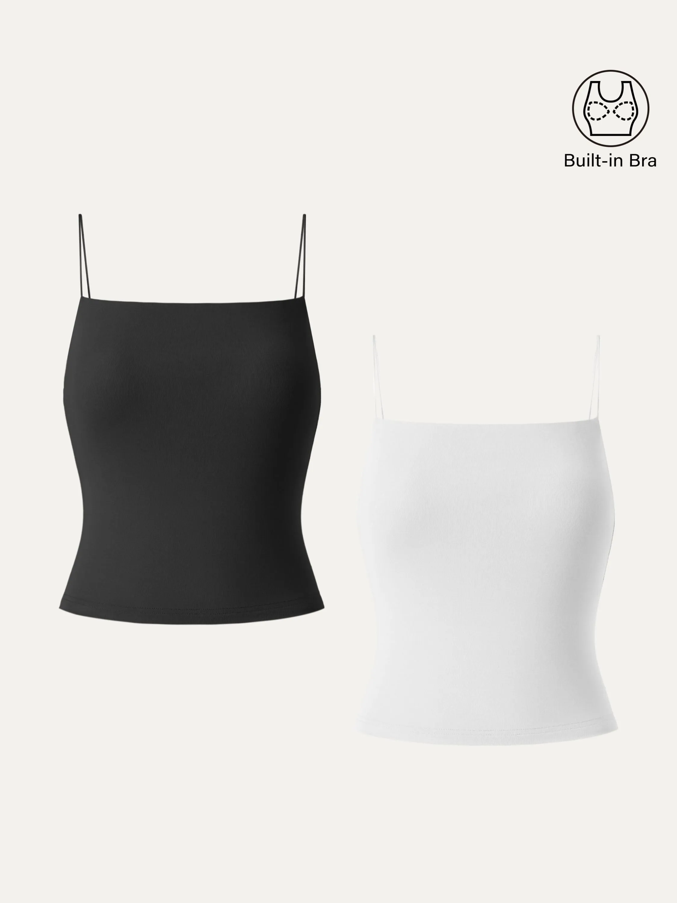 2Pcs Set Essential Spaghetti Strap Cropped New Airy Brami sold by ogl move product image thumbnail 4