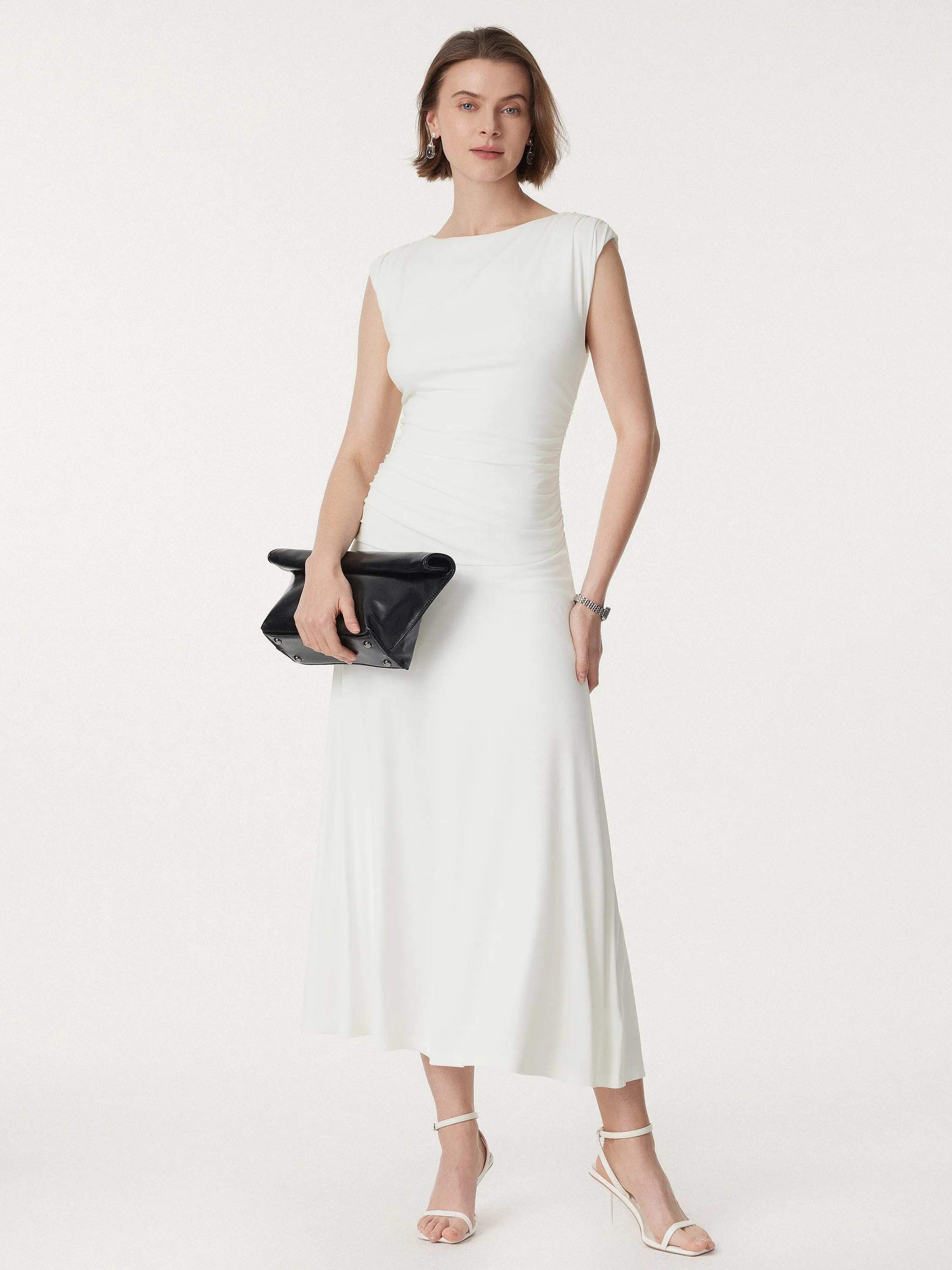 Breezy Cooling Side Ruched Maxi Dress sold by ogl move product image thumbnail 4