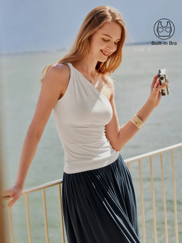 One Shoulder Twisted Brami Tank sold by OGLmove