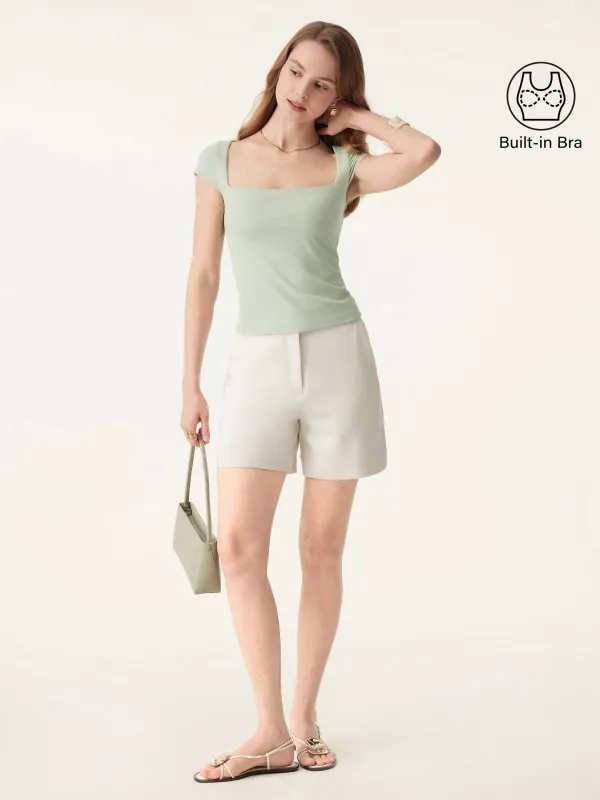 Essential Square Neck Cap Sleeves Brami Top sold by ogl move